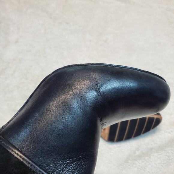Cole Haan Nike Air Black Leather Strappy Dressy Office Stiletto HIgh Heel Boot 7 - Picture 9 of 13